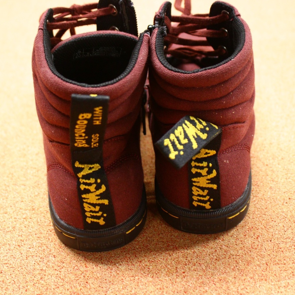 Dr Doc Martens ROZARYA II Womens Size 9 Canvas Red Retro Ray Lace Up Zip side - Picture 4 of 8